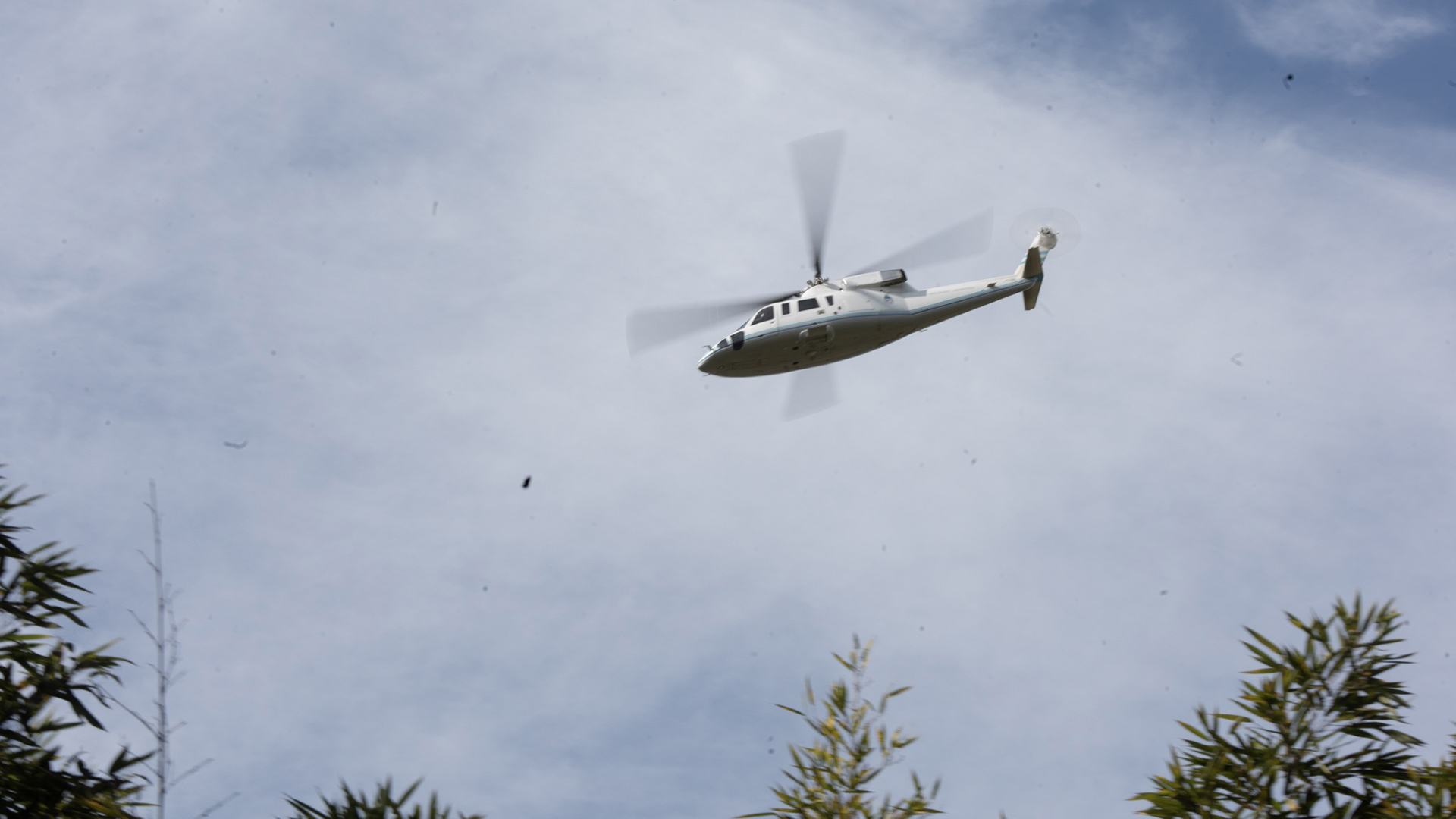 Algunos funcionarios llegaron a la Quinta en el helicóptero presidencial