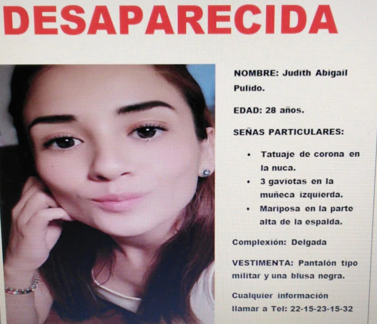 Judith era buscada por sus familiares desde el pasado 9 de agosto. Fue hallada muerta el fin de semana (Foto: Especial)