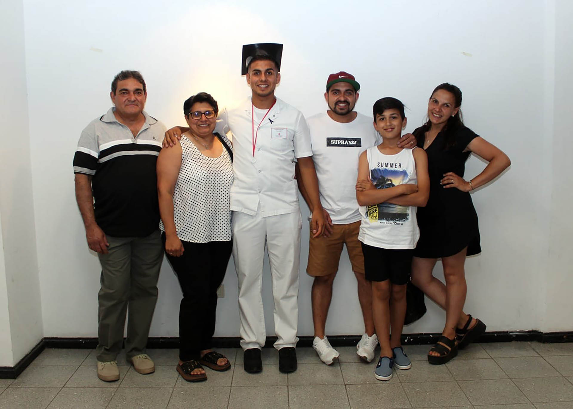 Lautaro Guzmán y su familia