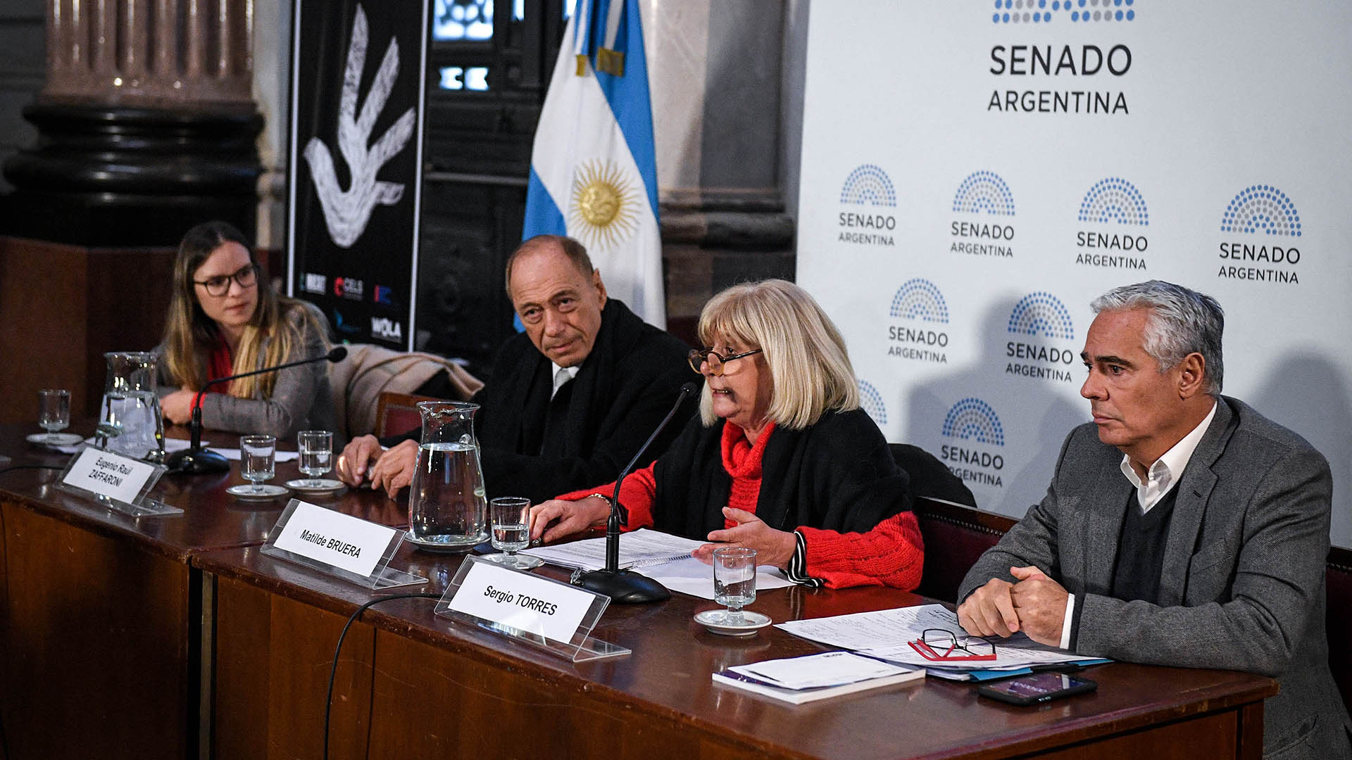 Zaffaroni, este martes en el Senado junto a Matilde Bruera y Sergio Torres (Comunicacion Senado)