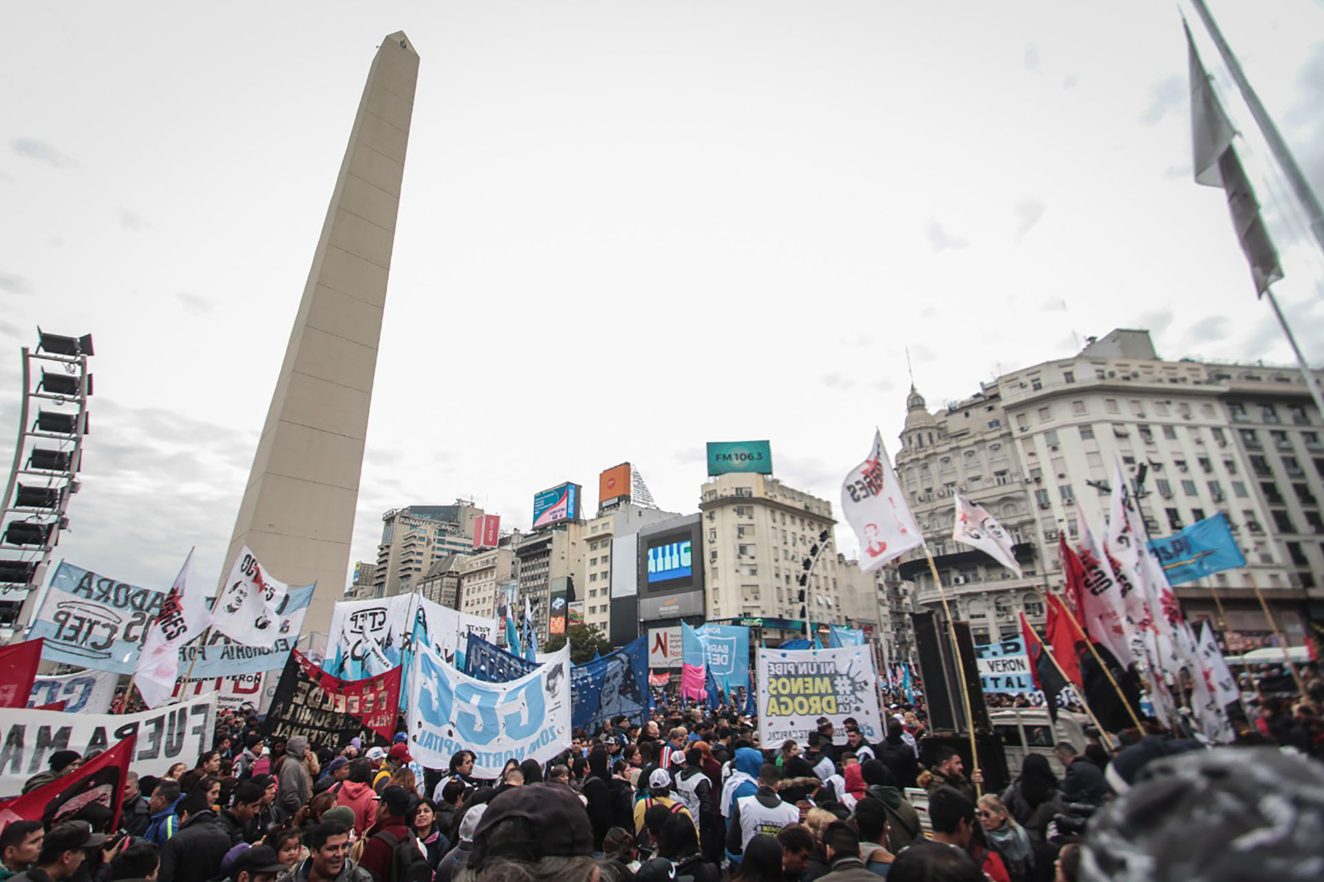 La concentración principal se dio en los alrededores del Obelisco