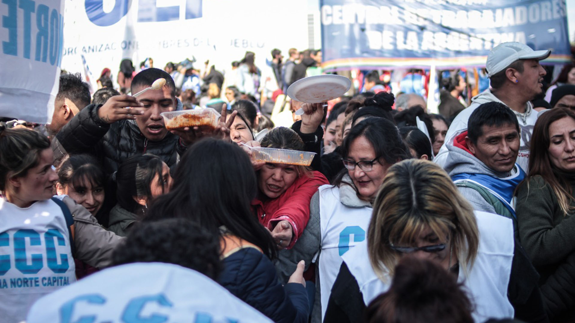 Los movimientos sociales forman parte de la protesta de este jueves