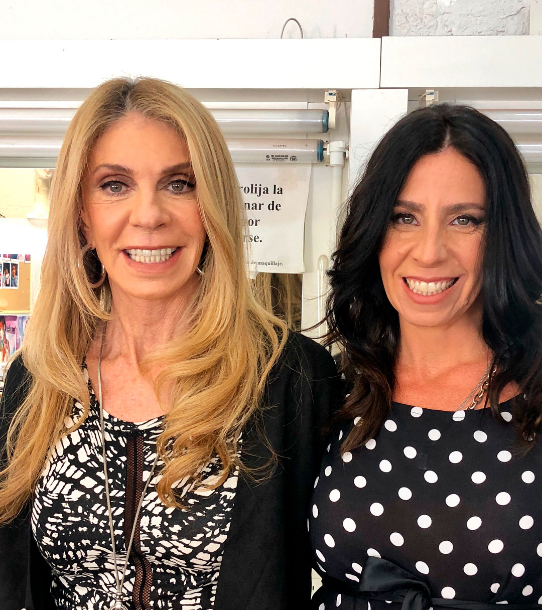 Junto a su hija, Julieta Bal