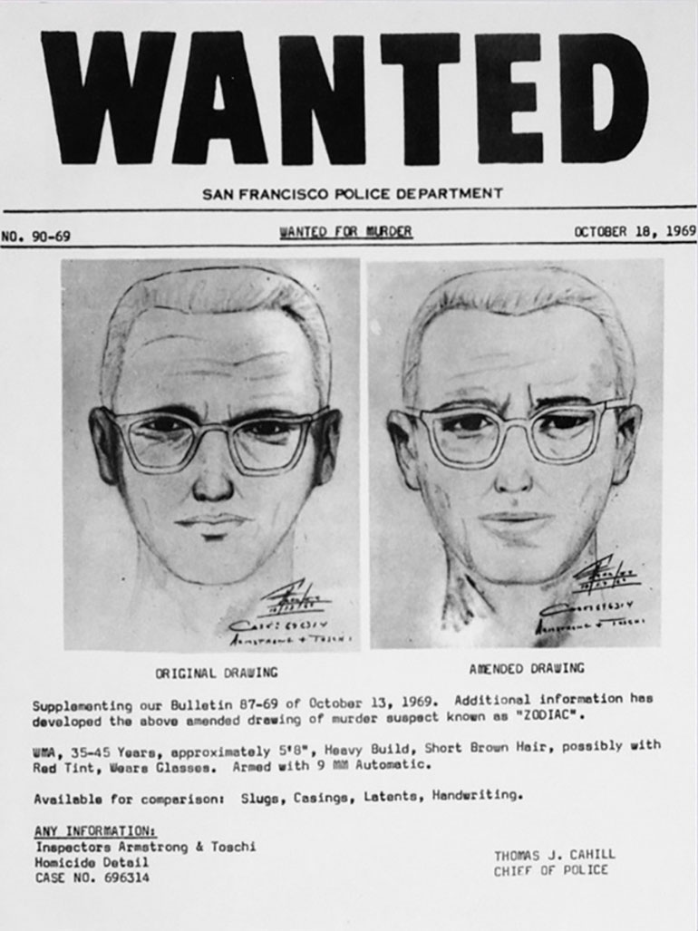 Los indentiks del asesino del zodíaco que nunca pudo ser hallado
