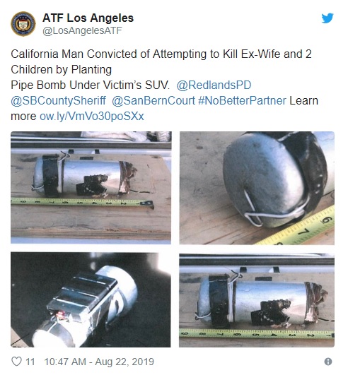 Steven J Sunny intenta matar ex esposa bomba auto