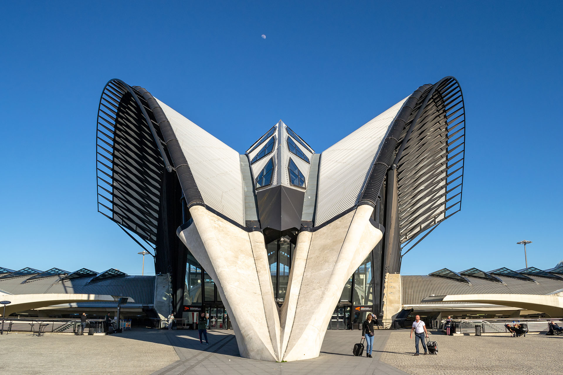 El aeropuerto de Saint-Exupéry en Lyon, Francia, presenta diseños del arquitecto español Santiago Calatrava