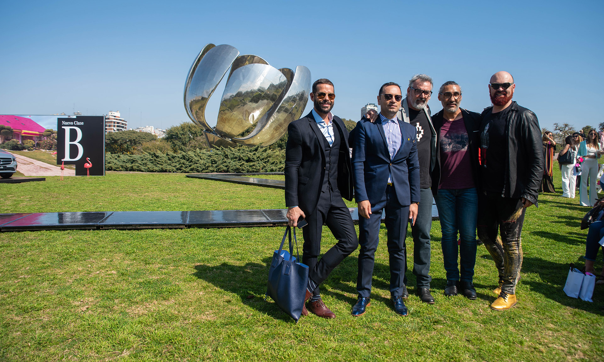 Mariano Caprarola, Fabián Medina Flores, Benito Fernández y Zeus