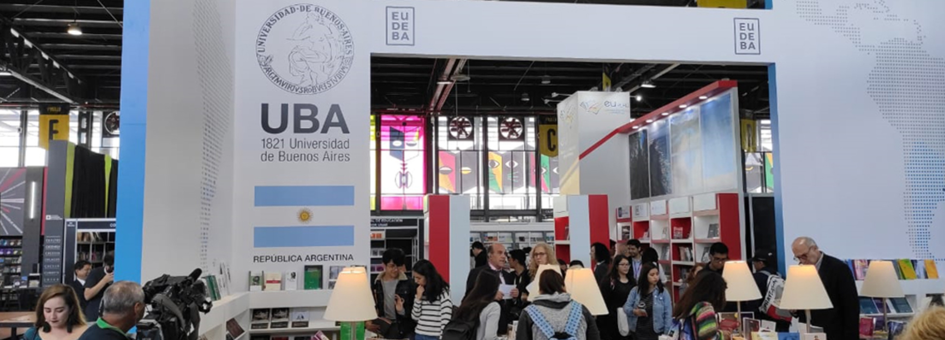 El pabellón de la UBA en la Filuni de la Ciudad de México (Foto: UBA)