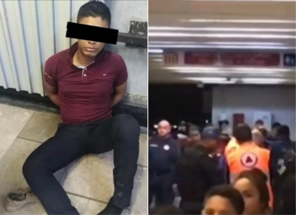 El hombre en la estaciòn San Cosme se identifiucpo como militar (Foto: Especial)