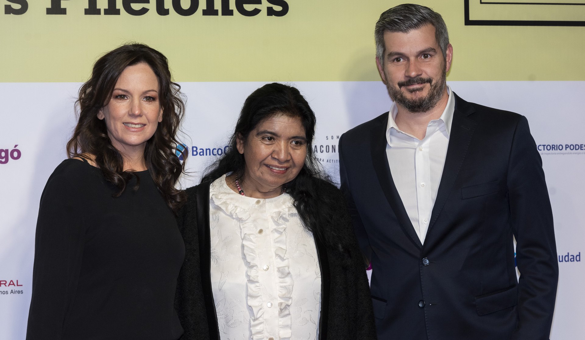 La ministra de Salud y Desarrollo Social, Carolina Stanley, junto al jefe de Gabinete Marcos Peña y Margarita Barrientos