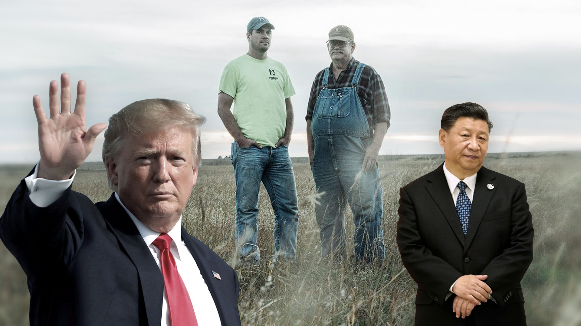 Zachary y Donn Teske, en su granja familiar en Wheaton, Kansas, el 28 de octubre de 2016. Ambos votaron a Donald Trump pero están sufriendo las secuelas de la guerra comercial con la China de Xi Jinping (Fotógrafo: Barrett Emke/Bloomberg)