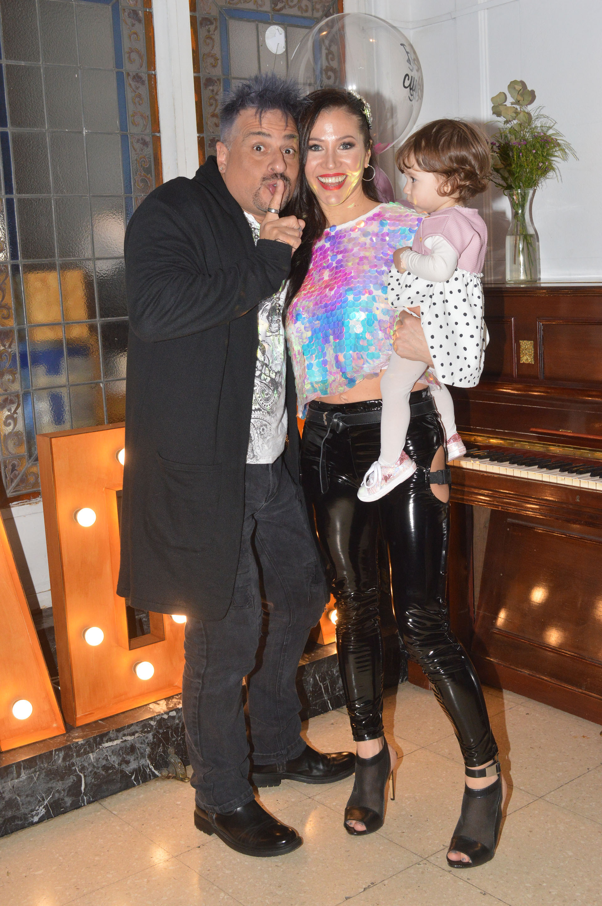 La vedette junto a Marcelo Iripino y su hija