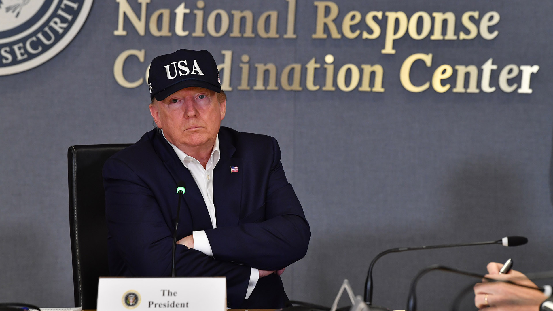 Donald Trump se mostró sorprendido por la magnitud del huracán Dorian (Photo by Nicholas Kamm / AFP)