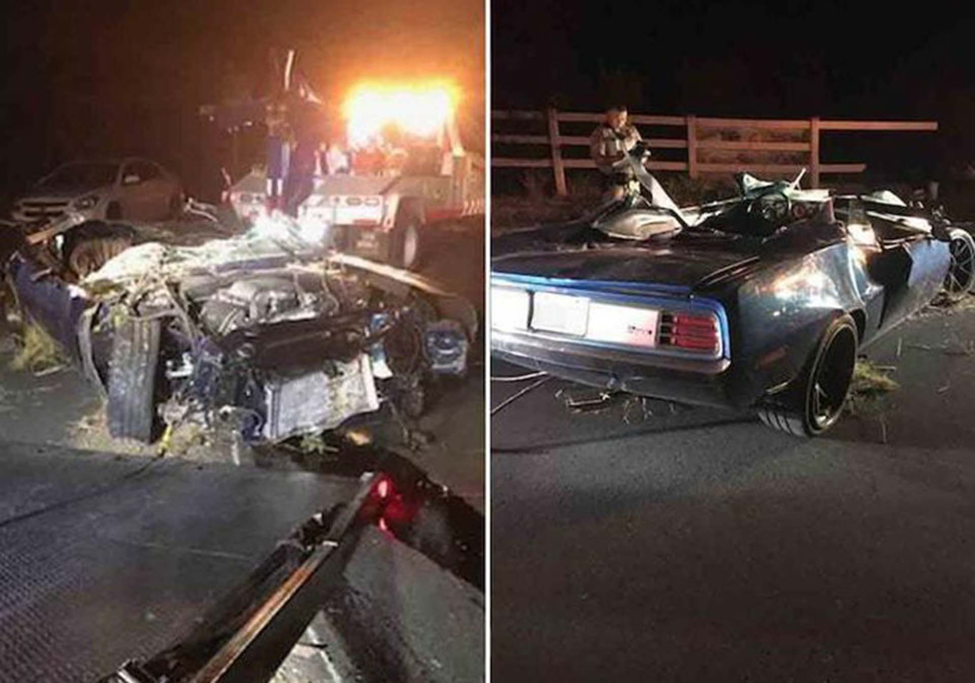 Así quedó el auto de Kevin Hart tras el choque