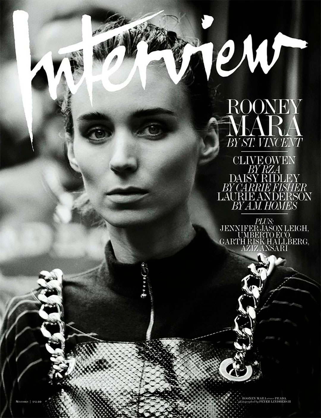 En noviembre de 2015, el fotógrafo participó de la portada de la revista Interview retratando a la actriz Rooney Mara en blanco y negro