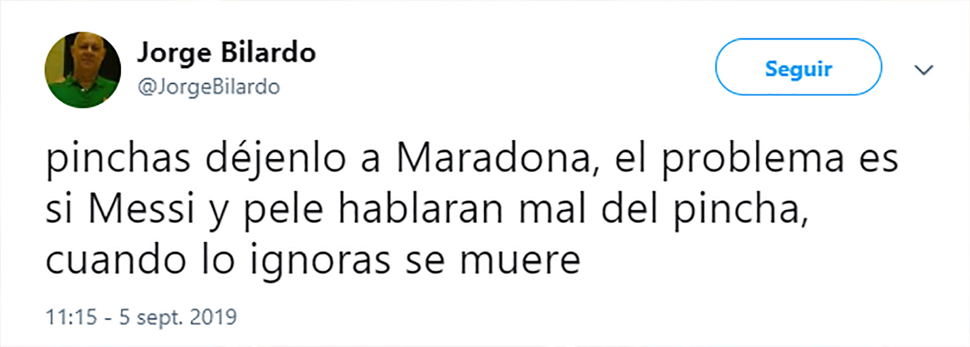El mensaje del hermano de Bilardo