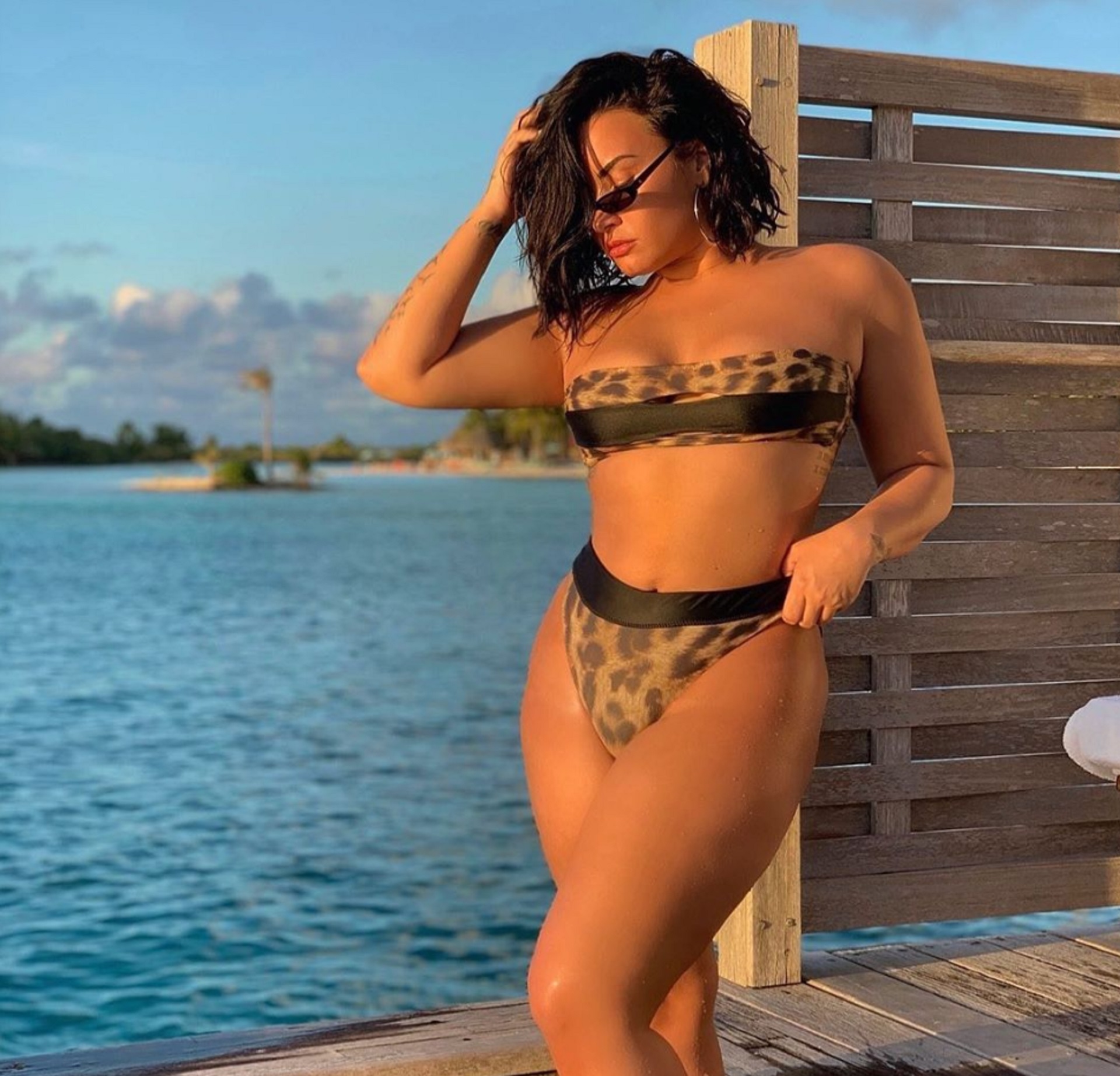 Otra de las fotos con retoqies que publicó Demi Lovato en mayo de este año