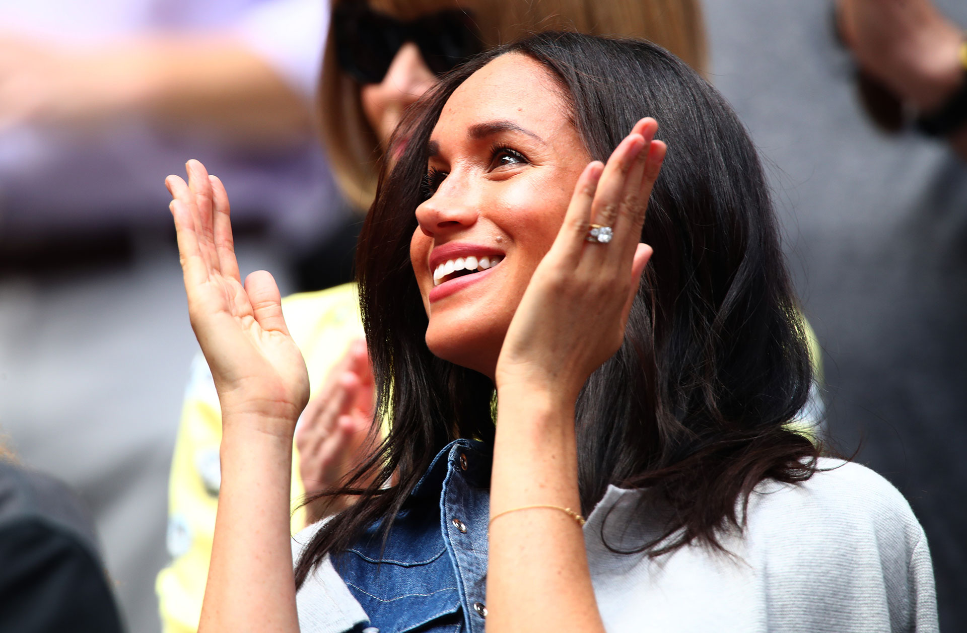 Meghan Markle fue apoyar a su amiga Serena Williams ante Bianca Andreescu en el US Open 2019 (AFP)