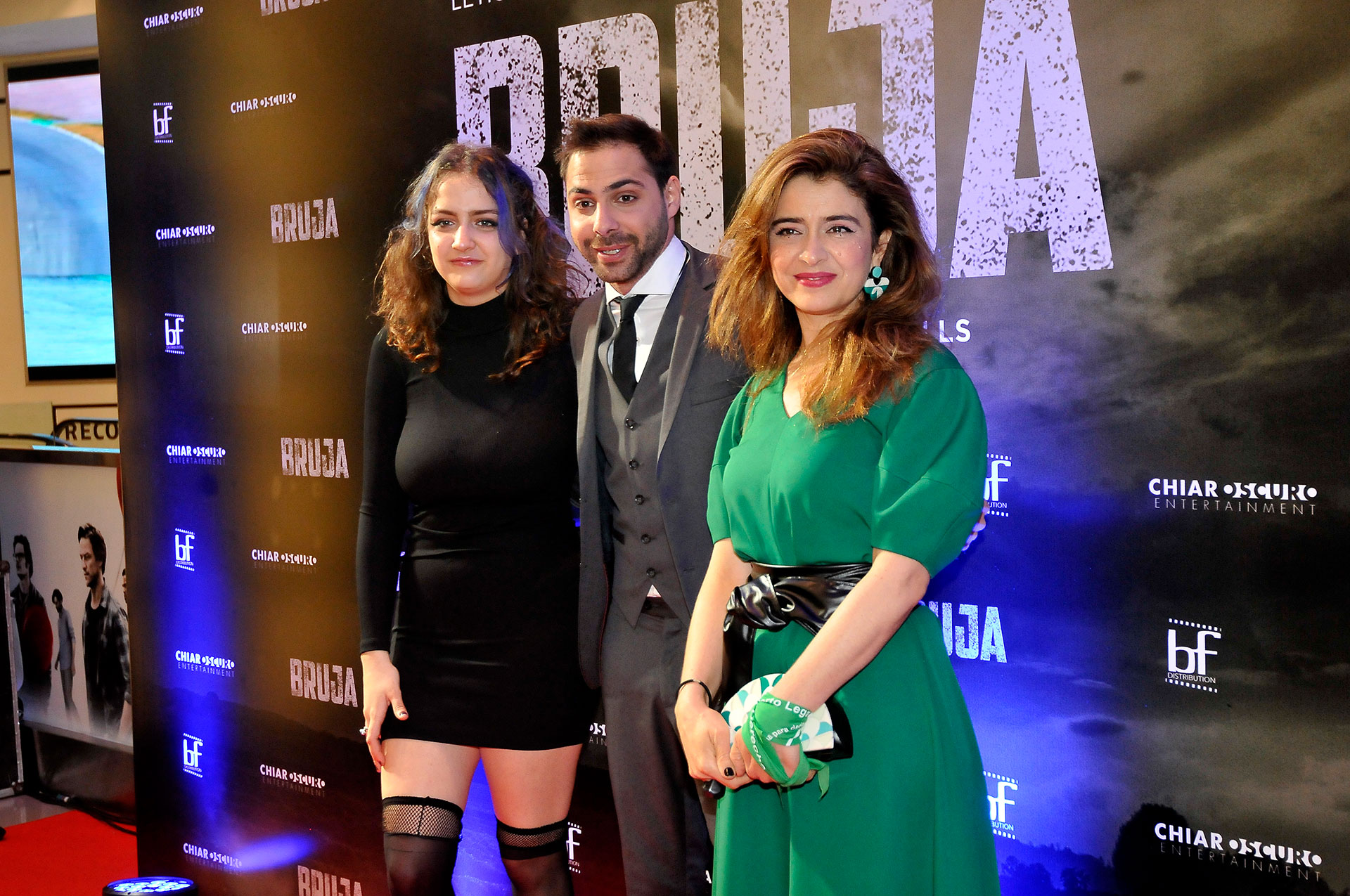 Miranda de la Serna, Grego Rosello y Érica Rivas, protagonistas de la película “Bruja” (Darío Batallan / Teleshow)