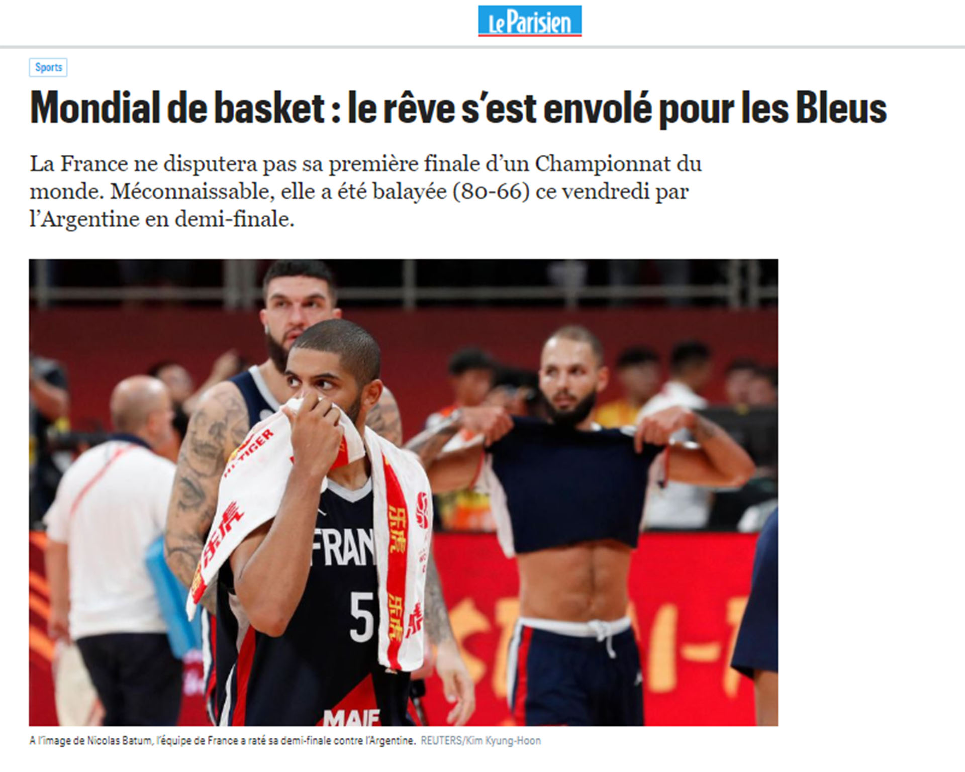 le parisien final basquet