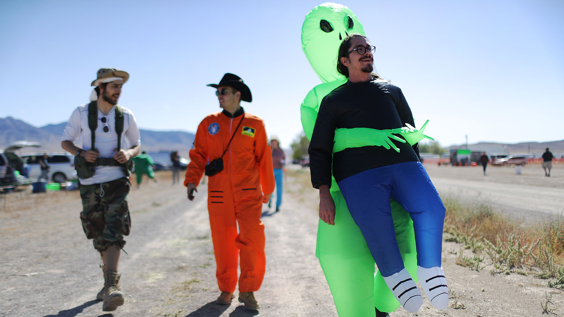 El evento, llamado “Storm Area 51, They Can’t Stop All Of Us” (“Tormenta en Area 51: No pueden detenernos a todos”), fue luego eliminado por Facebook (AFP)
