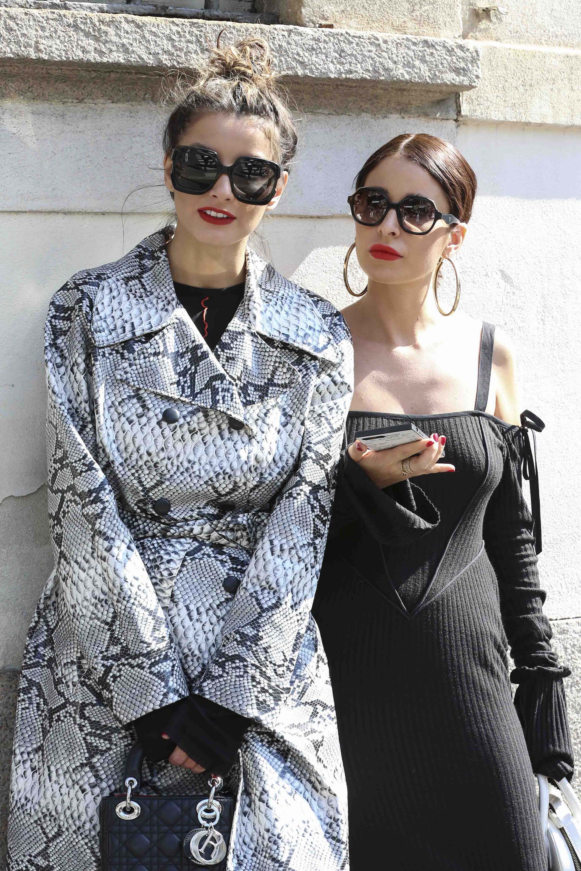 Las influencers italianana desplegaron su estilo por las calles de Milán
