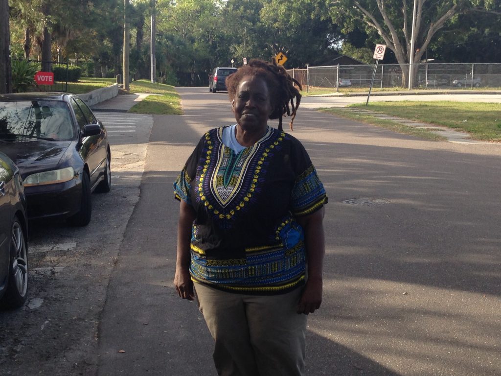 Connie Burton voted Wednesday in East Tampa. [PAUL GUZZO | Times]