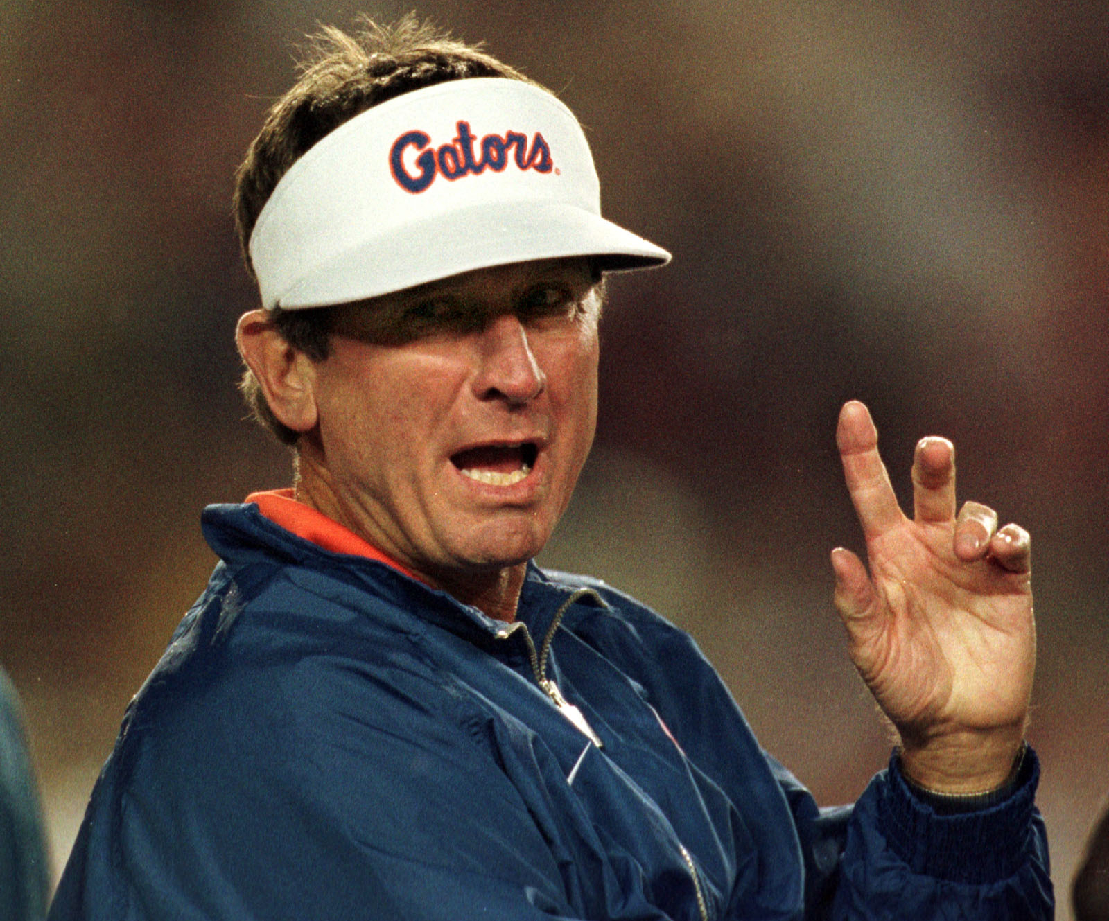 Ah, the iconic visor that followed Steve Spurrier from Gainesville to the land of Gamecocks. (File photo) Ah, the iconic visor that followed Steve Spurrier from Gainesville to the land of Gamecocks. (File photo)