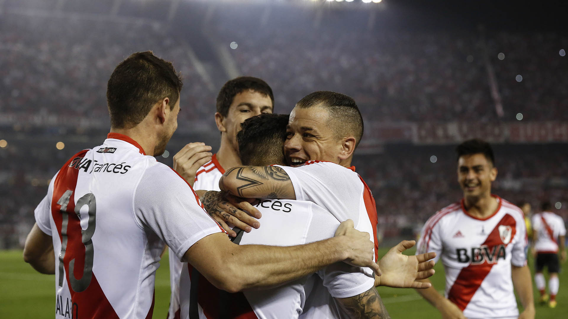 Sebastián Driussi marcó rápido y la alegría es toda de River (AP)