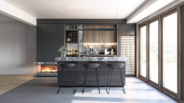 Design project for • Bar design with possible fireplace in Singapore ...