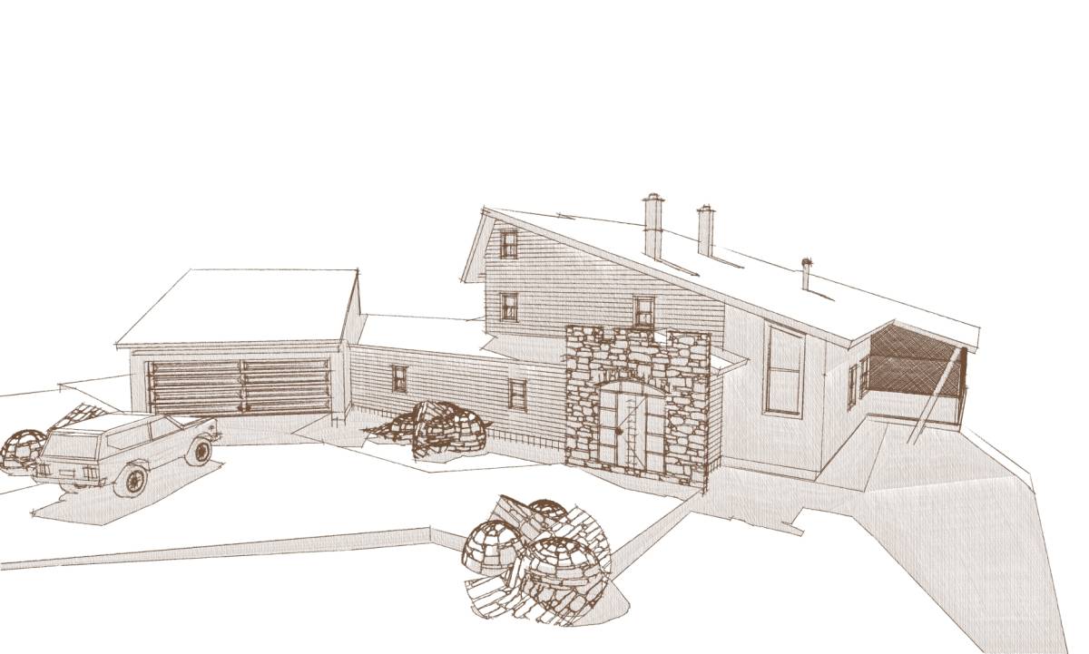 Illustration of Off Grid Building Retirement