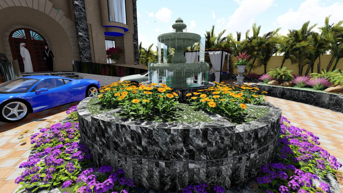 Design project for Villa Drop-Off & Ramp Circulation in United Arab ...