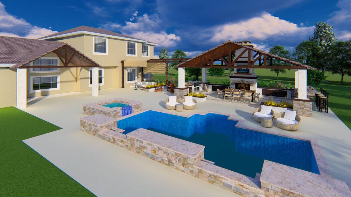 Design project for Outdoor Living/Kitchen Area in United States Arcbazar