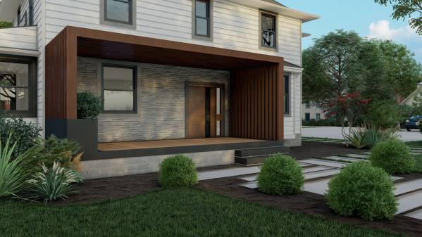 Design project for Modern Entrance for Medical Spa on 1912 Building in ...