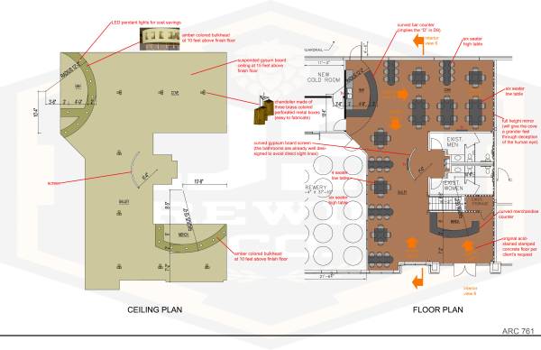 Design project for D9 Brewing Company Tap Room Design in United States ...
