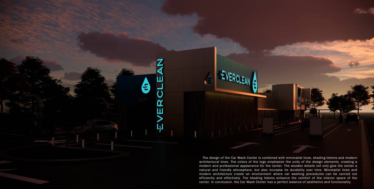 Design project for Everclean Car Wash Exterior/Facade REDESIGN 3.0 in