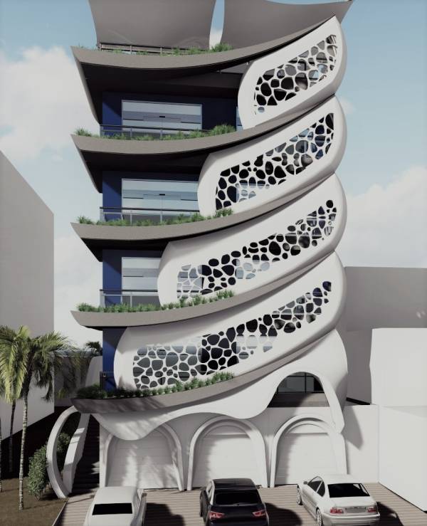 Design project for Sea Shell Concept Apartment Building in Australia ...