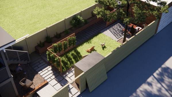 Design project for Rowhouse Back Yard Landscaping in United States ...
