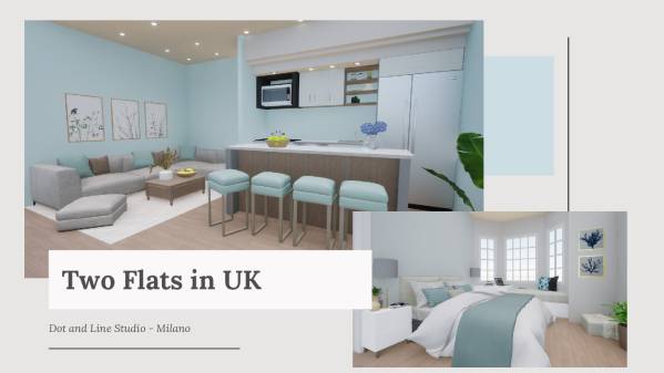 Design project for Layout for two 2-bedroom flats in United Kingdom ...
