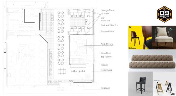 Design project for D9 Brewing Company Tap Room Design in United States ...