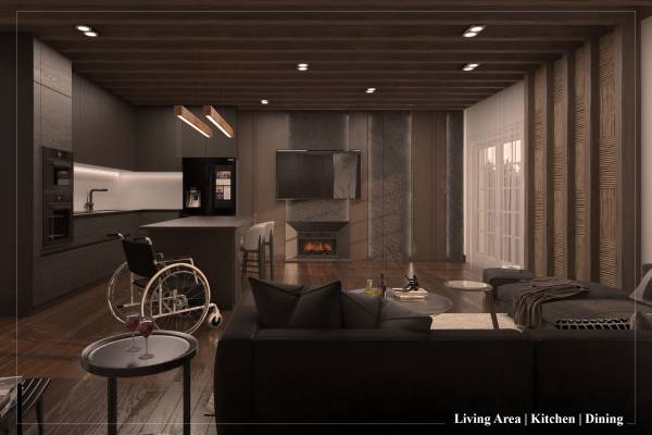 Design project for Amazing Modern Zen Basement with golf course water ...