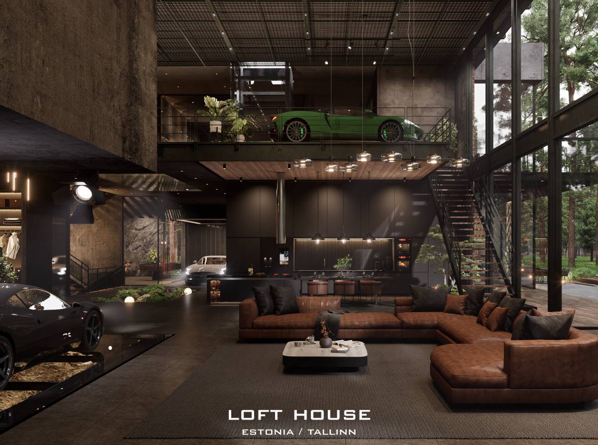 Design project for Modern Minimalist Industrial Bachelor Pad in the ...