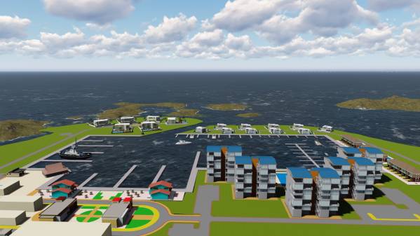 Design project for Conceptual Renderings Mixed Use Marine Harbour in ...