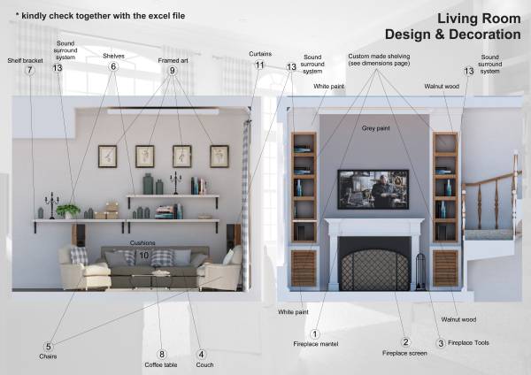 Design project for Living Room Design & Decoration in United States ...