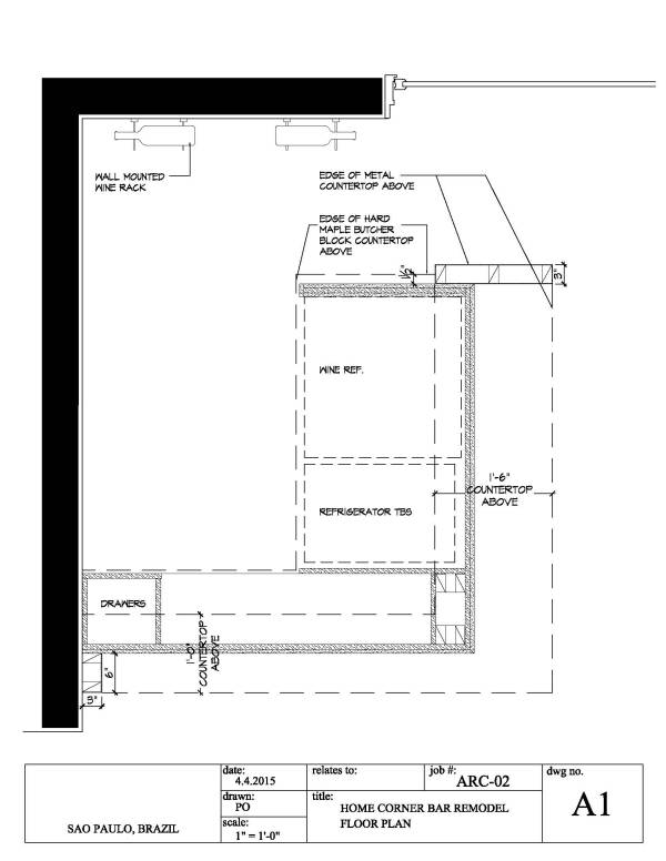 Design project for Home corner bar remodel in United States Arcbazar