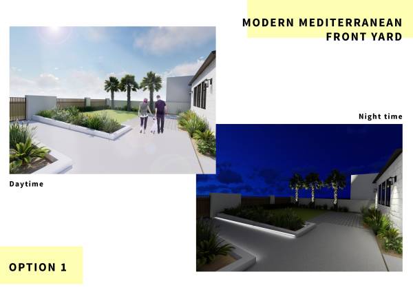 Front yard / Back yard Designed by Anonymous - Front yard hardscape and