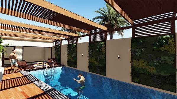 Design project for Swimming pool tiles change in Kuwait | Arcbazar
