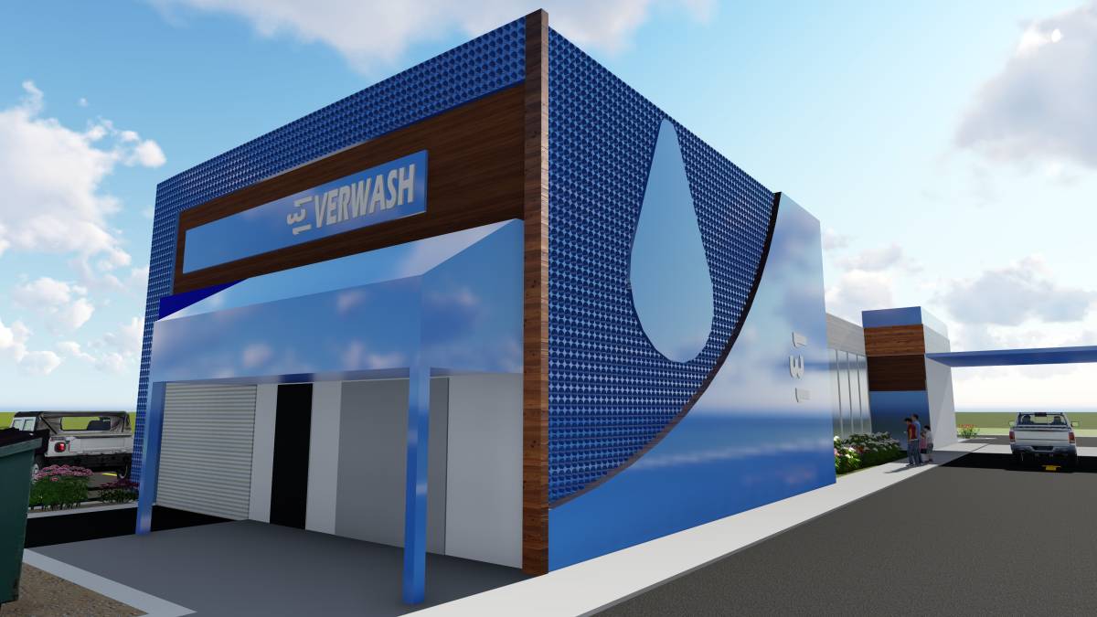 Design project for Everclean Car Wash Exterior/Facade REDESIGN in