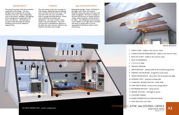 Design project for Converting Attic into Office in United States | Arcbazar