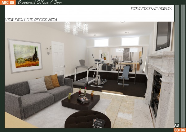 Design project for Basement Office / Gym in United States | Arcbazar